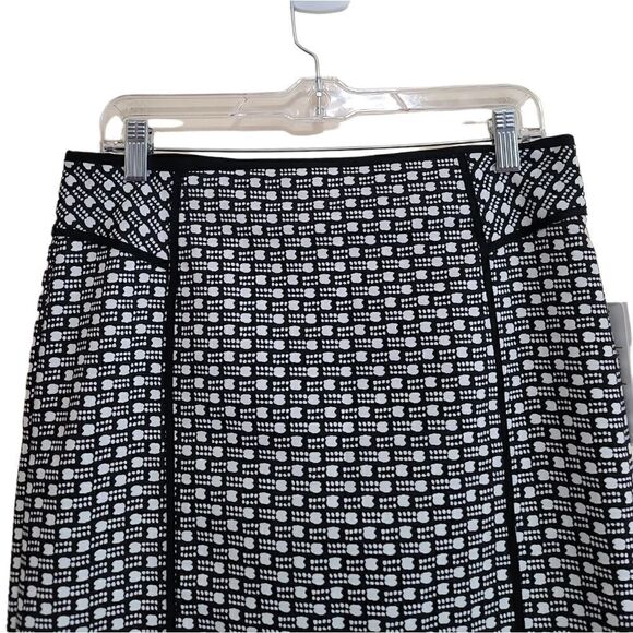 Laundry By Shelli Segal Black and White Midi Skirt Sz 8 NWT - Picture 4 of 8
